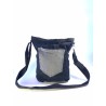 annsocreations jeans noir gris tissu noir à pois blancs pièce unique confection française sangle réglable noire sympa originale