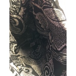 annsocreations jeans noir gris tissu noir blancs pièce unique confection française sangle réglable noire sympa originale