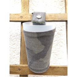 porte gobelet 25cl confection française issu du recyclage lavable réutilisable unique local personnalisable