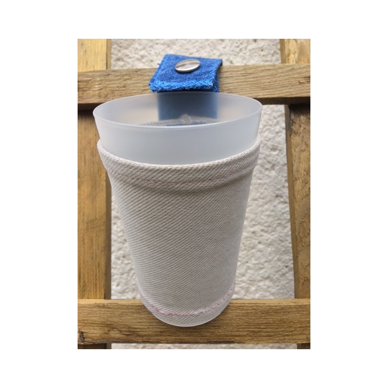 porte gobelet 25cl confection française issu du recyclage lavable réutilisable unique local personnalisable