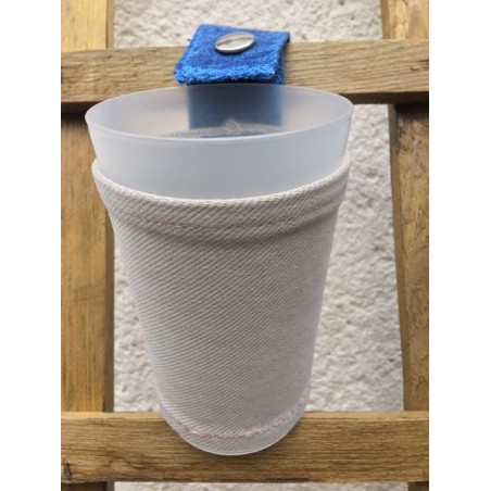 porte gobelet 25cl confection française issu du recyclage lavable réutilisable unique local personnalisable