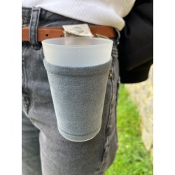 porte gobelet 25cl confection française issu du recyclage lavable réutilisable unique local personnalisable