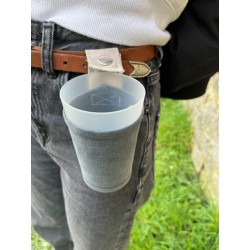 porte gobelet 25cl confection française issu du recyclage lavable réutilisable unique local personnalisable