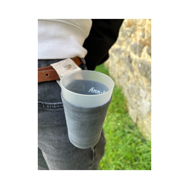 porte gobelet 25cl confection française issu du recyclage lavable réutilisable unique local personnalisable