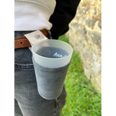 porte gobelet 25cl confection française issu du recyclage lavable réutilisable unique local personnalisable