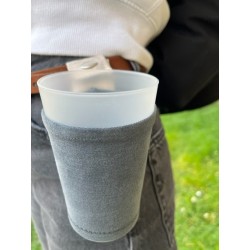 porte gobelet 25cl confection française issu du recyclage lavable réutilisable unique local personnalisable