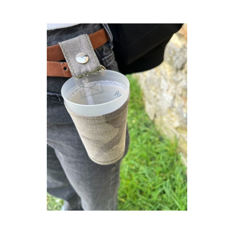 porte gobelet 25cl confection française issu du recyclage lavable réutilisable unique local personnalisable