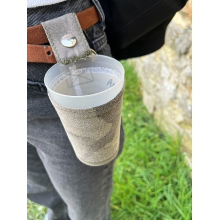 porte gobelet 25cl confection française issu du recyclage lavable réutilisable unique local personnalisable