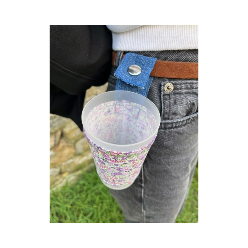 porte gobelet 25cl confection française issu du recyclage lavable réutilisable unique local personnalisable