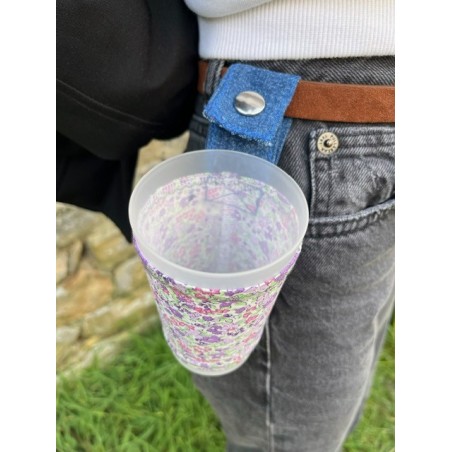 porte gobelet 25cl confection française issu du recyclage lavable réutilisable unique local personnalisable