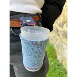 porte gobelet 25cl confection française issu du recyclage lavable réutilisable unique local personnalisable