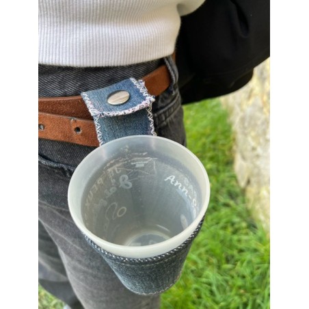 porte gobelet 25cl confection française issu du recyclage lavable réutilisable unique local personnalisable