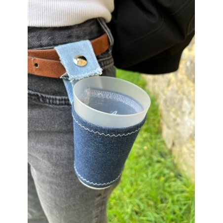 porte gobelet 25cl confection française issu du recyclage lavable réutilisable unique local personnalisable