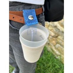 porte gobelet 25cl confection française issu du recyclage lavable réutilisable unique local personnalisable