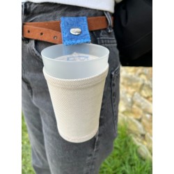 porte gobelet 25cl confection française issu du recyclage lavable réutilisable unique local personnalisable