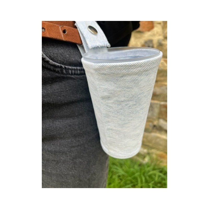 porte gobelet 50cl confection française issu du recyclage lavable réutilisable unique local personnalisable