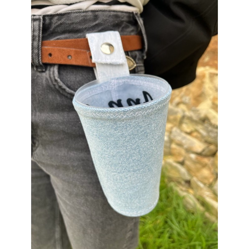 porte gobelet 50cl confection française issu du recyclage lavable réutilisable unique local personnalisable
