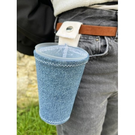 porte gobelet 50cl confection française issu du recyclage lavable réutilisable unique local personnalisable