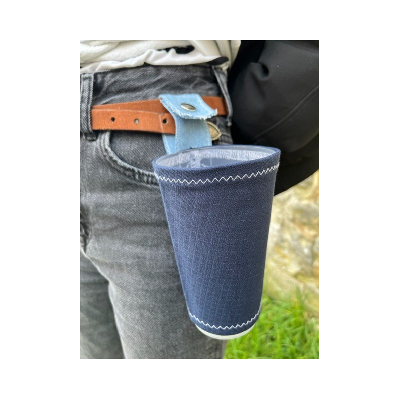 porte gobelet 50cl confection française issu du recyclage lavable réutilisable unique local personnalisable