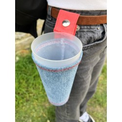 porte gobelet 50cl confection française issu du recyclage lavable réutilisable unique local personnalisable