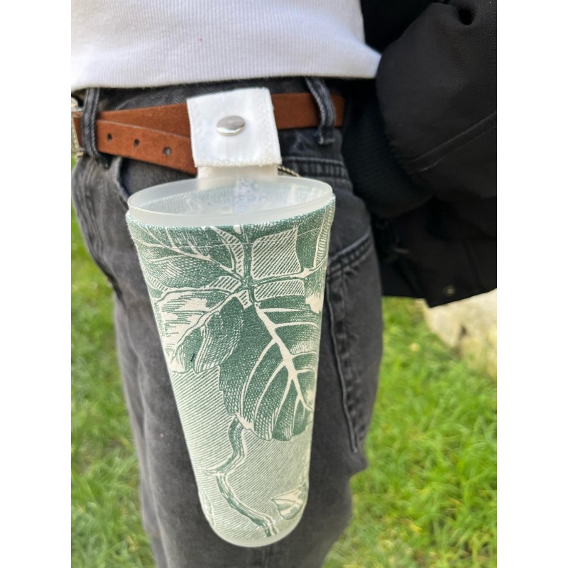 porte gobelet 50cl confection française issu du recyclage lavable réutilisable unique local personnalisable