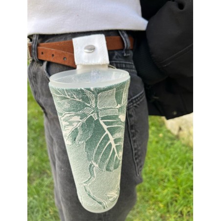 porte gobelet 50cl confection française issu du recyclage lavable réutilisable unique local personnalisable