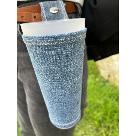 porte gobelet 50cl confection française issu du recyclage lavable réutilisable unique local personnalisable