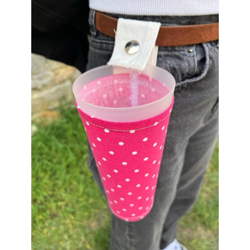 porte gobelet 50cl confection française issu du recyclage lavable réutilisable unique local personnalisable