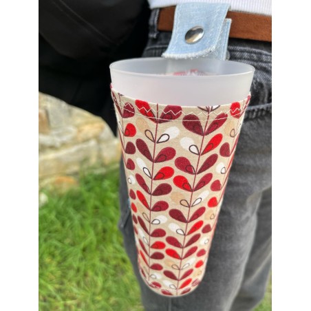 porte gobelet 50cl confection française issu du recyclage lavable réutilisable unique local personnalisable