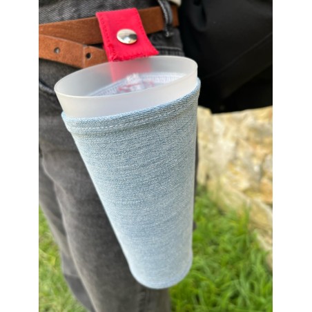 porte gobelet 50cl confection française issu du recyclage lavable réutilisable unique local personnalisable