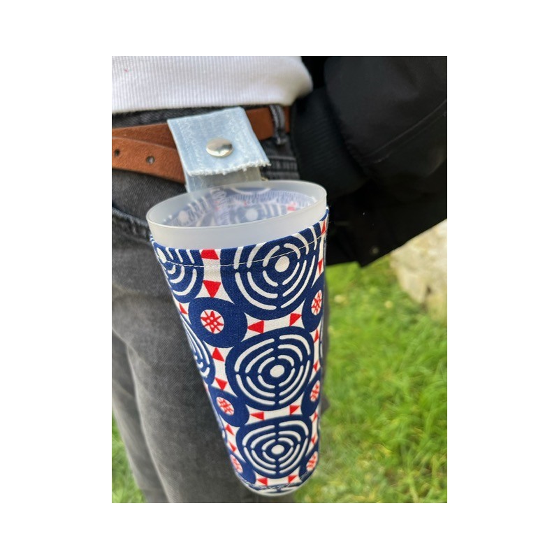 porte gobelet 50cl confection française issu du recyclage lavable réutilisable unique local personnalisable