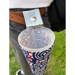 porte gobelet 50cl confection française issu du recyclage lavable réutilisable unique local personnalisable