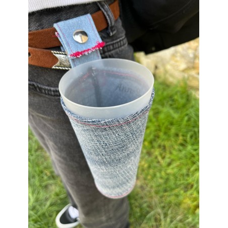 porte gobelet 50cl confection française issu du recyclage lavable réutilisable unique local personnalisable