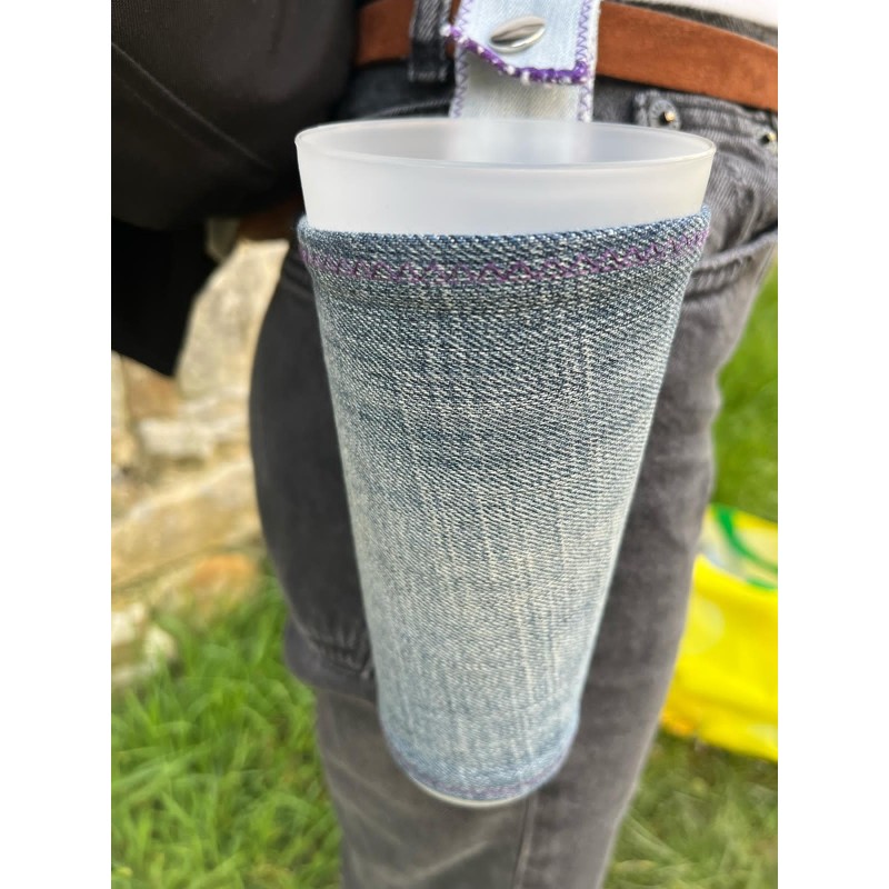 porte gobelet 50cl confection française issu du recyclage lavable réutilisable unique local personnalisable