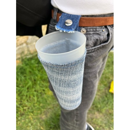 porte gobelet 50cl confection française issu du recyclage lavable réutilisable unique local personnalisable