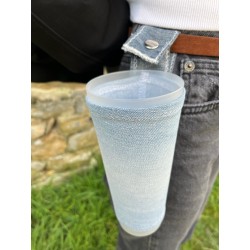 porte gobelet 50cl confection française issu du recyclage lavable réutilisable unique local personnalisable