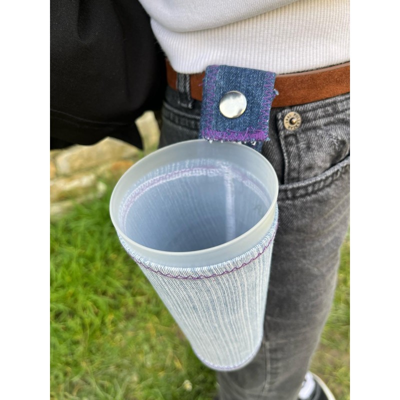 porte gobelet 50cl confection française issu du recyclage lavable réutilisable unique local personnalisable