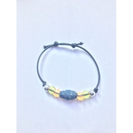 annsocreations.fr bracelet perle jeans pièce unique confection française recyclage original assortiment de perles forme matière