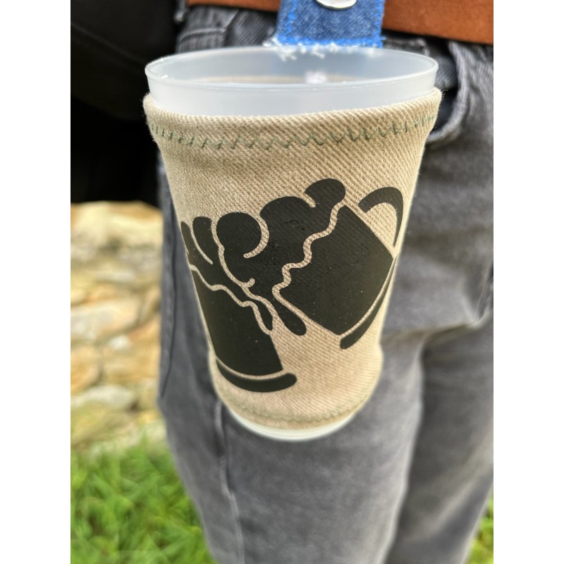 porte- gobelet porte-gobelet 25cl confection française issu du recyclage lavable réutilisable unique local personnalisable
