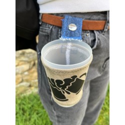 porte- gobelet porte-gobelet 25cl confection française issu du recyclage lavable réutilisable unique local personnalisable