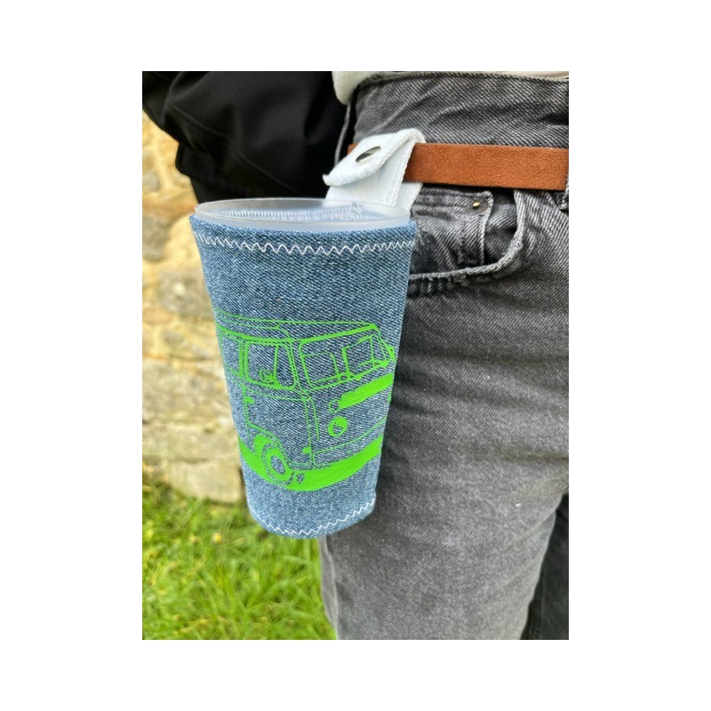 porte gobelet 50cl confection française issu du recyclage lavable réutilisable unique local personnalisable