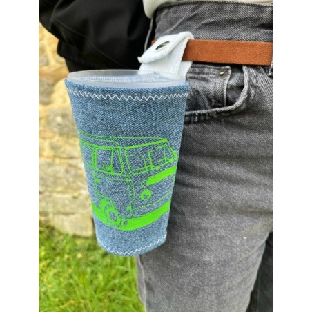 porte gobelet 50cl confection française issu du recyclage lavable réutilisable unique local personnalisable