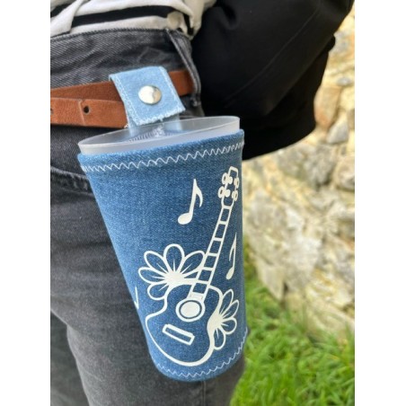 porte gobelet 50cl confection française issu du recyclage lavable réutilisable unique local personnalisable