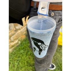 porte gobelet 50cl confection française issu du recyclage lavable réutilisable unique local personnalisable