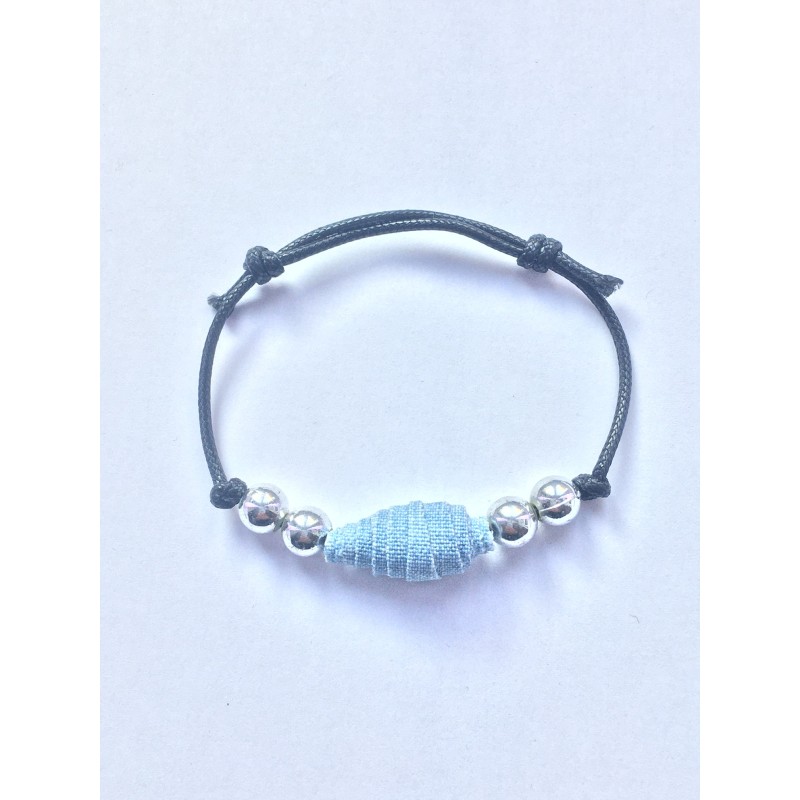 annsocreations.fr bracelet perle jeans pièce unique confection française recyclage original assortiment de perles forme matière