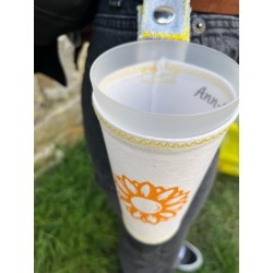 porte gobelet 50cl confection française issu du recyclage lavable réutilisable unique local personnalisable