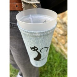 porte gobelet 50cl confection française issu du recyclage lavable réutilisable unique local personnalisable