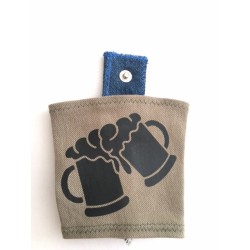 porte- gobelet porte-gobelet 25cl confection française issu du recyclage lavable réutilisable unique local personnalisable