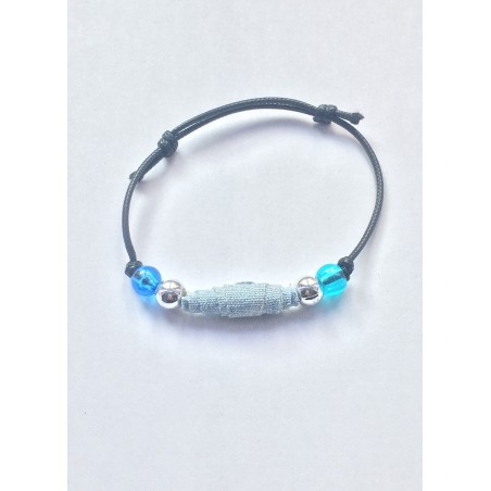annsocreations.fr bracelet perle jeans pièce unique confection française recyclage original assortiment de perles forme matière