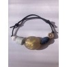 Bracelet unique recyclage perle jeans local français annsocreations.fr